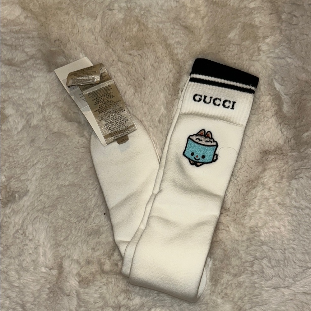 Gucci Casual Socks White and Black